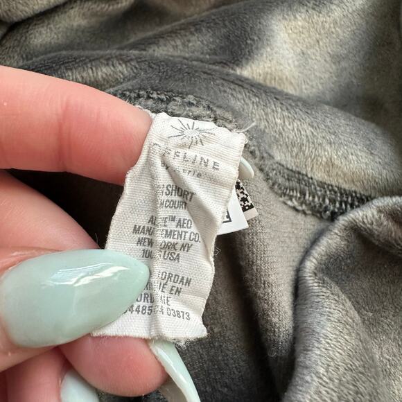 Aerie Offline gray soft velvet leggings size M short - Picture 6 of 11